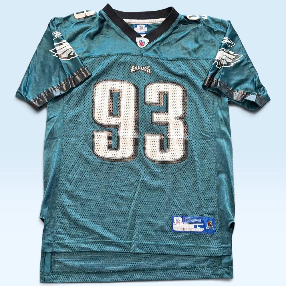 Philadelphia Eagles Jersey Youth Boys Large Green NFL Football Kearse 93 Reebok